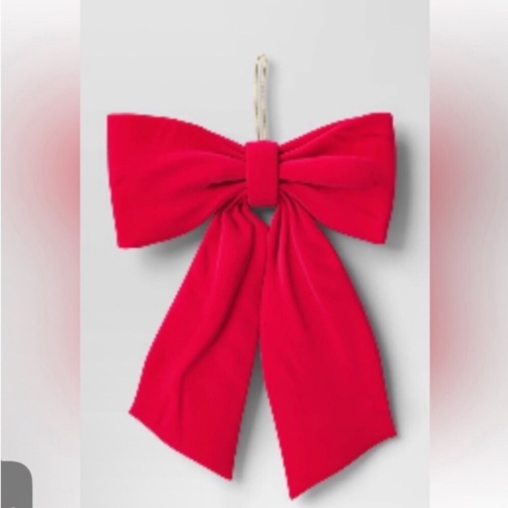12” Medium Velvet Decorative Bow Bright Pink Wondershop Christmas New With Tag